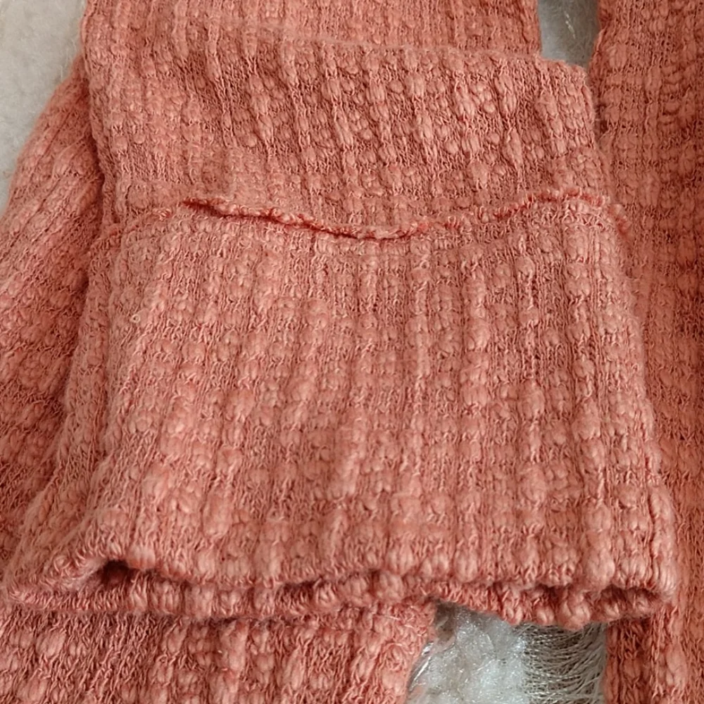 NEW Two by Vince Camuto Cardigan Sweater Slub Knit Pink Coral Textured Ladies S - Picture 9 of 11